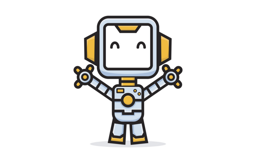 Roboter mit lachenden Augen