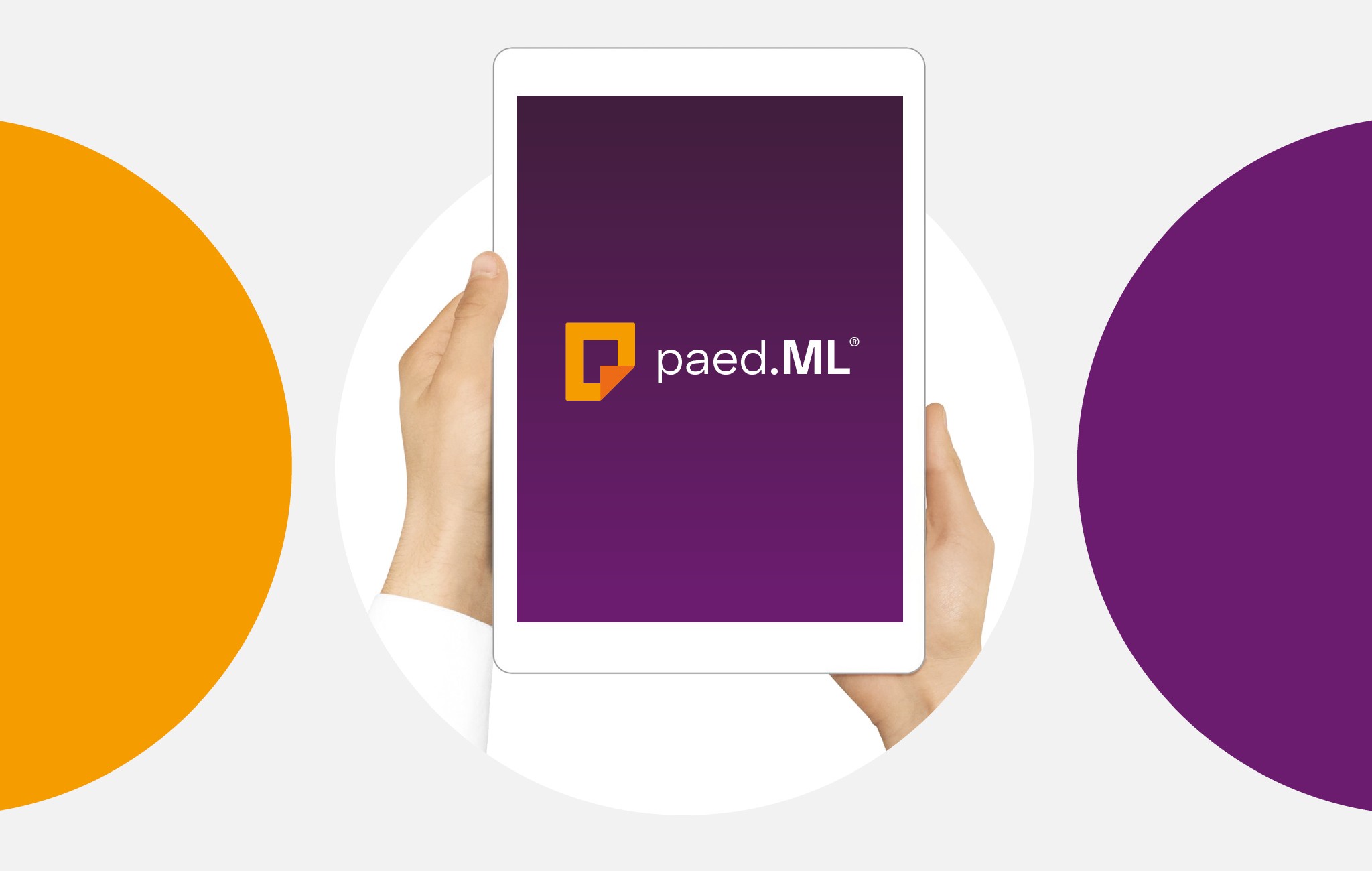 paed.ML Logo auf Tablet – IT-Lösung für Schulen, digitales Schulmanagement, Bildungstechnologie in Deutschland